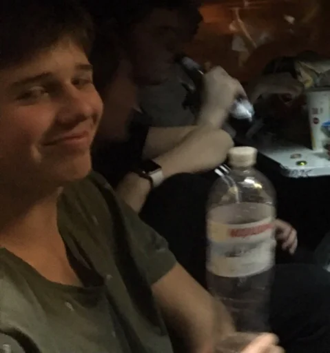 person bottle human face