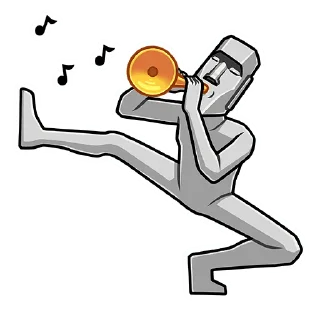 Sticker Моаи Стоун :: @stickroom - 8