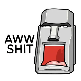 Sticker Моаи Стоун :: @stickroom - 4