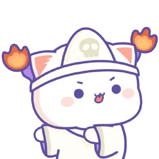 Sticker all @mochipeachcats stickers, Halloween - 1