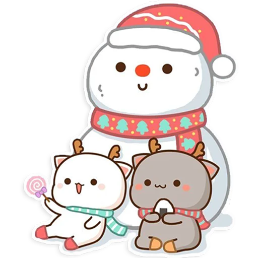 all @mochipeachcats stickers, Winter&Holidays - 