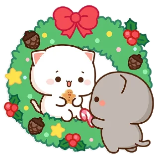 Стикер all @mochipeachcats stickers, Winter&Holidays - 2