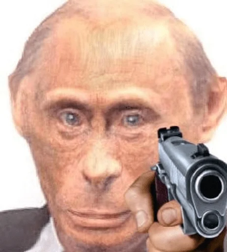 Стикер monkey putin - 0