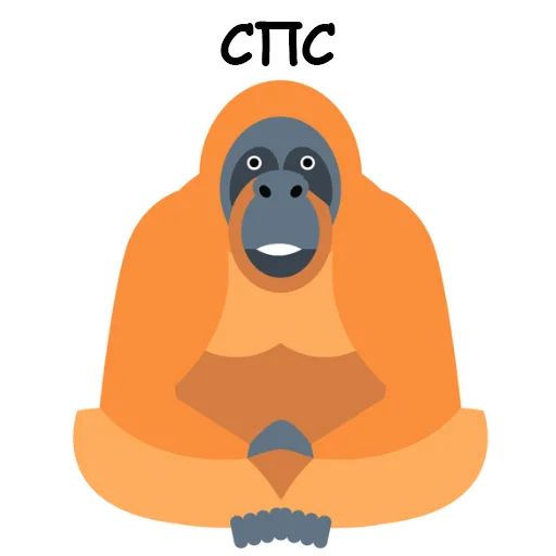 Sticker Обезьяна Сильвупле @stickerus - 0