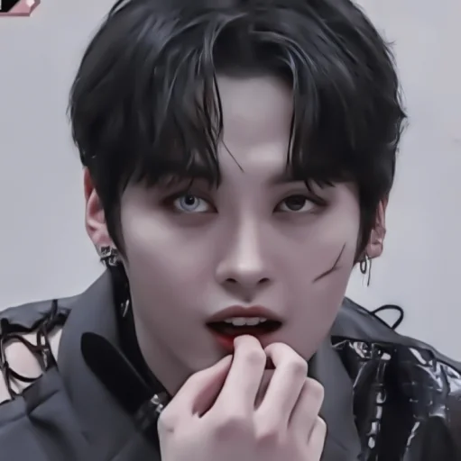 person human face lip