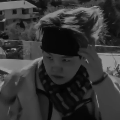 black and white human face person