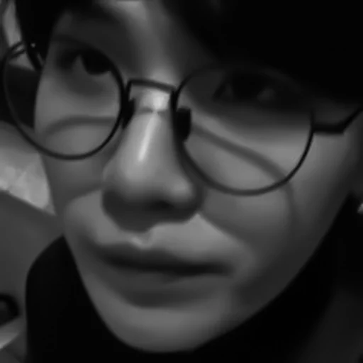 human face black and white eyewear