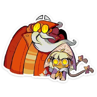 Стикер Дед Мороз и Снегурочка @TgSticker - 5