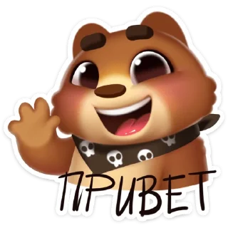 Стикер Мишка Мотя :: @stickroom - 4