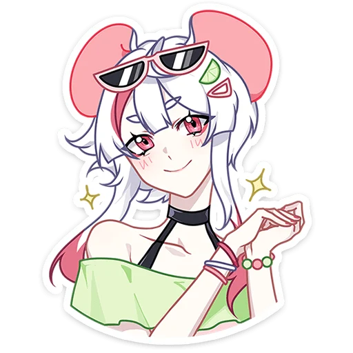 @stickers_vk Мауси и Рен на каникулах без надписей - 