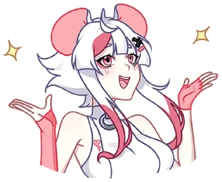 Стикер @stickers_vk Мауси и Рен на каникулах без надписей - 10