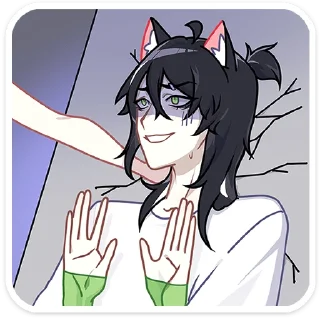 Стикер @stickers_vk Мауси и Рен на каникулах без надписей - 11