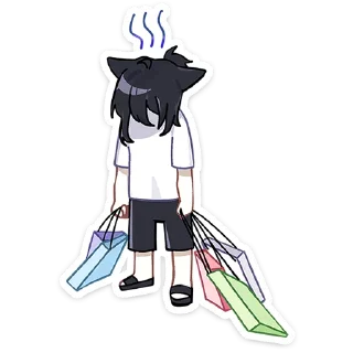 Стикер @stickers_vk Мауси и Рен на каникулах без надписей - 2