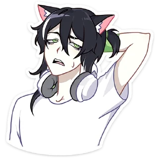 Стикер Мауси и Рен на каникулах @TgSticker - 5