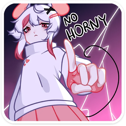 Стикер Мауси в кофте (@TgSticker) - 1