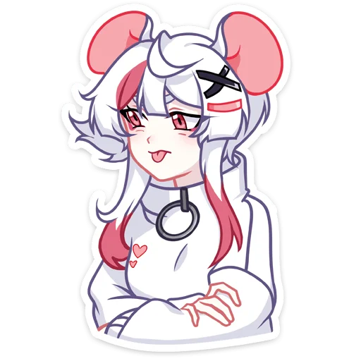 Стикер Мауси в кофте (@TgSticker) - 0