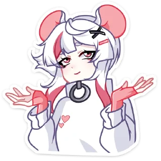 Sticker Мауси в кофте @stickers_vk без надписей - 3