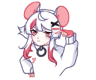 Sticker Мауси в кофте @stickers_vk без надписей - 0