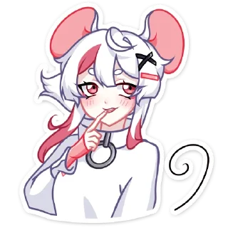 Sticker Мауси в кофте @stickers_vk без надписей - 5