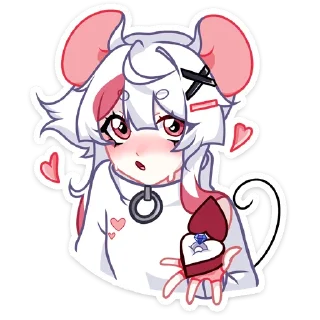 Sticker Мауси в кофте @stickers_vk без надписей - 6