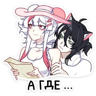 Стикер Мауси и Рен на каникулах :: @stickroom - 7