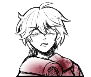 Стикер Мрачный Тейват @mrakteyvat by лимоня - 7