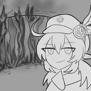 Стикер Мрачный Тейват @mrakteyvat by лимоня - 1