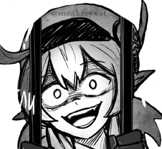 Стикер Мрачный Тейват @mrakteyvat by лимоня - 2