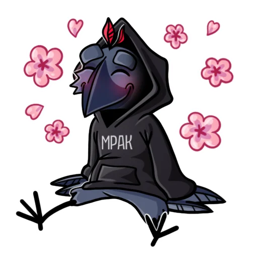 Sticker Мрачноворон by @sledupo - 11