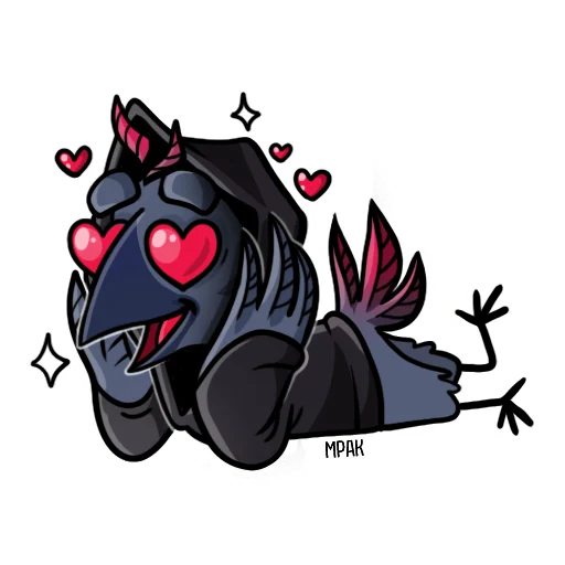 Sticker Мрачноворон by @sledupo - 10
