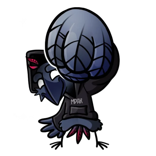 Sticker Мрачноворон by @sledupo - 9