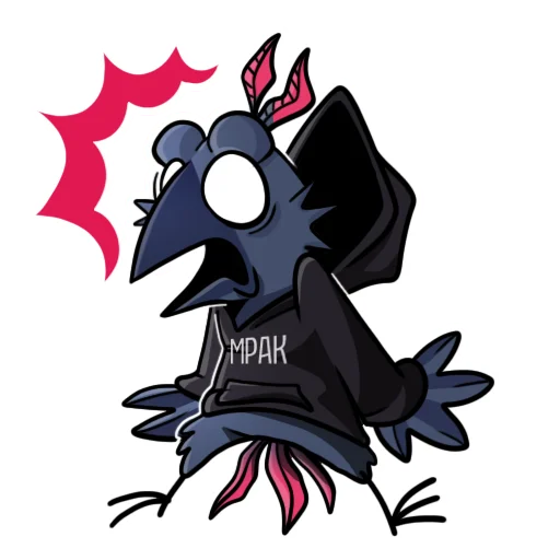Sticker Мрачноворон by @sledupo - 8