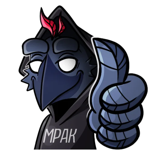 Sticker Мрачноворон by @sledupo - 7