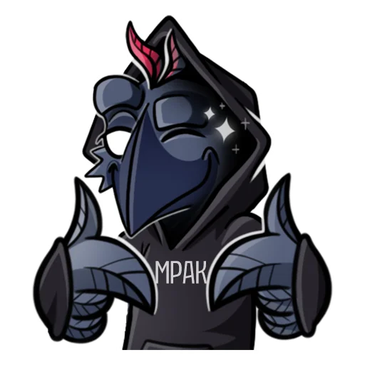 Sticker Мрачноворон by @sledupo - 4