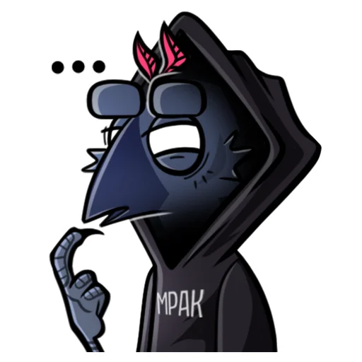 Sticker Мрачноворон by @sledupo - 3