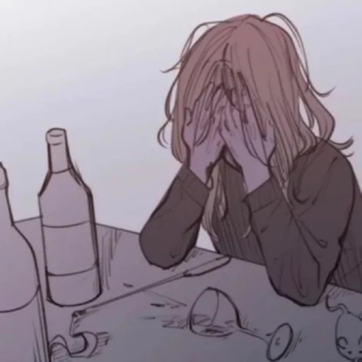 эскиз рисование бутылка