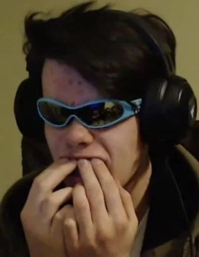 headphones person eyewear