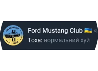 Стикер Mustang of Ukraine 🇺🇦 - 10