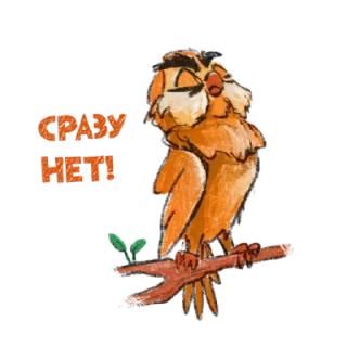 Sticker Надменная Сова - 0