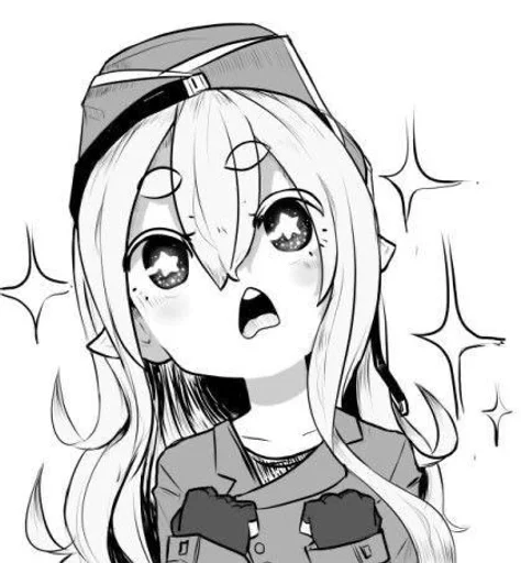 аниме эскиз иллюстрация