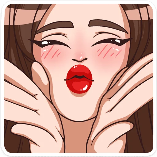 cartoon illustration lipstick