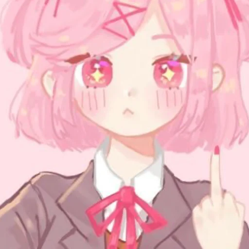 natsuki by @stickerhut - мультфильм