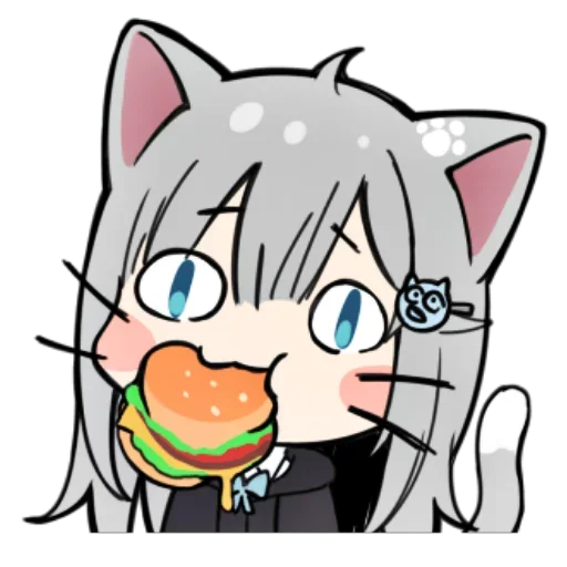 Стикер Неко-тян - @tg_sticks - 1