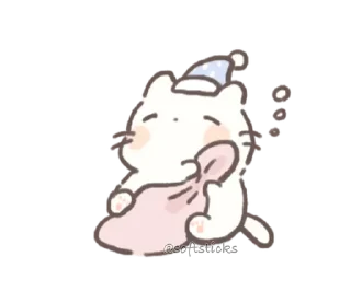 Стикер котяшик ୨୧ @softsticks - 5