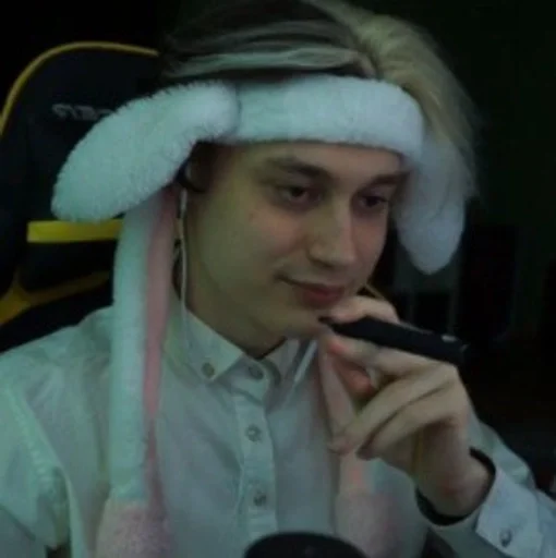 person human face headphones