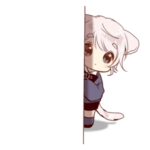 Cute cat ear boy @Nekosticker - мультфильм