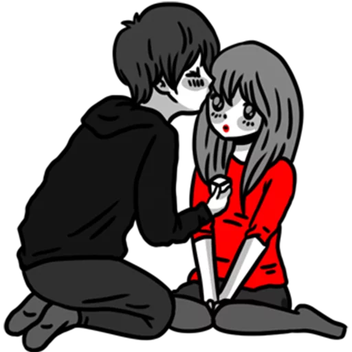 Sticker Manga couple in love - Valentine's Day @Nekosticker - 11