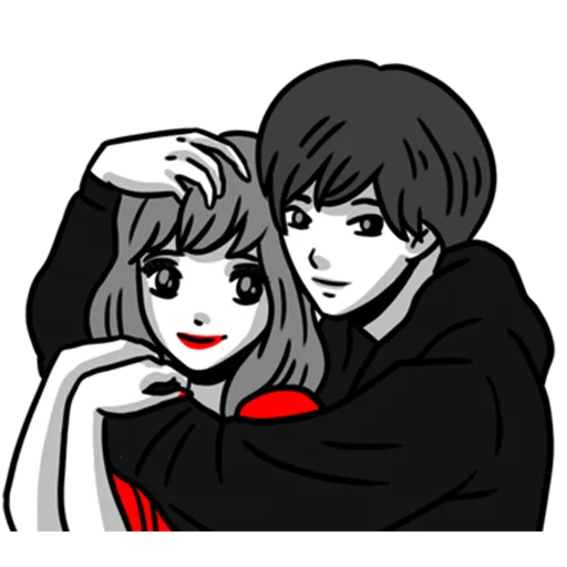 Sticker Manga couple in love - Valentine's Day @Nekosticker - 9