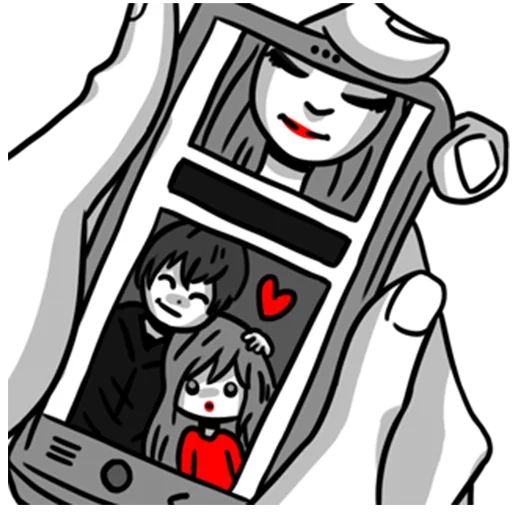 Sticker Manga couple in love - Valentine's Day @Nekosticker - 8