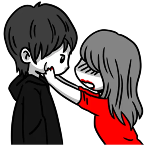 Sticker Manga couple in love - Valentine's Day @Nekosticker - 6